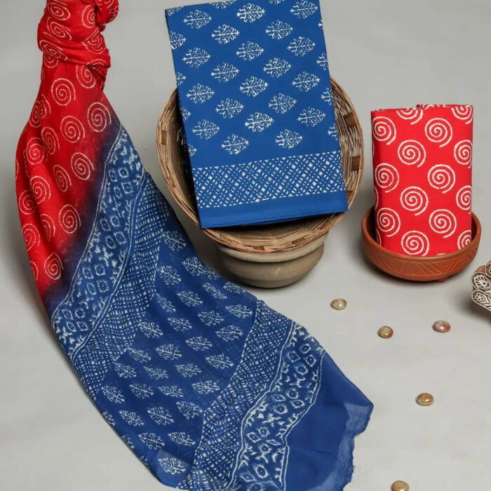 Handblock printed Dress materials